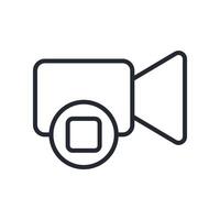 Record Icon Outline Style. Relevant To Tech Support vector