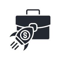 Startup Icon Glyph Style. Relevant To Business Development vector