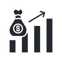 Finance Icon Glyph Style. Relevant To Business Development vector