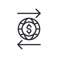 Exchange Icon Outline Style. Relevant To Global Finance vector