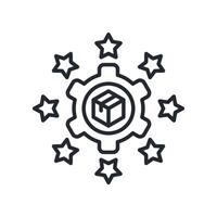 Model Icon Outline Style. Relevant To Product Management vector