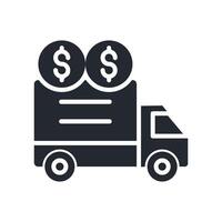 Transportation Business Icon Glyph Style. Relevant To Business Development vector