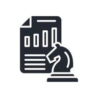Strategy Icon Glyph Style. Relevant To Business Analytics vector