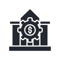 Financial Service Icon Glyph Style. Relevant To Global Finance vector