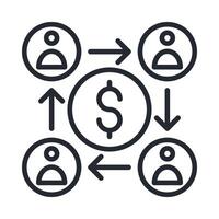 Business Relationship Icon Outline Style vector