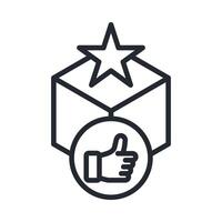 Quality Icon Outline Style vector