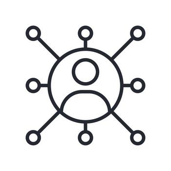 conexión icono contorno estilo. pertinente a tecnología apoyo vector