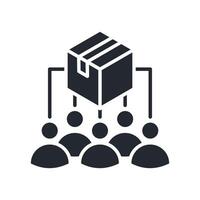 Team Icon Glyph Style. Relevant To Product Management vector