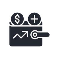 Finance Icon Glyph Style. Relevant To Global Finance vector
