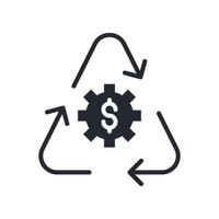 Continuity Icon Glyph Style. Relevant To Business Development vector