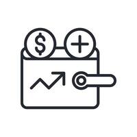 Finance Icon Outline Style. Relevant To Global Finance vector