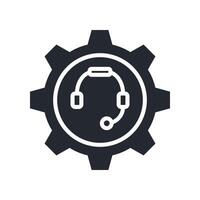 Technical Support Icon Glyph Style. Relevant To Tech Support vector