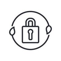 Secure Icon Outline Style. Relevant To Global Finance vector