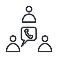 Business Communication Icon Outline Style vector