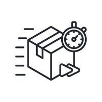 Speed Icon Outline Style. Relevant To Product Management vector