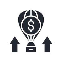 Inflation Icon Glyph Style. Relevant To Global Finance vector
