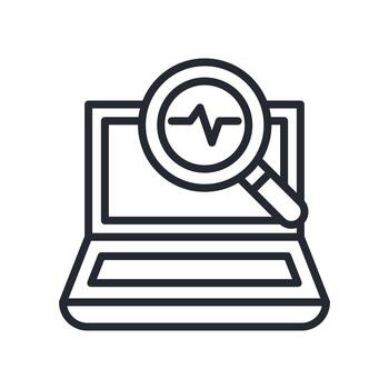 supervisión icono contorno estilo. pertinente a tecnología apoyo vector