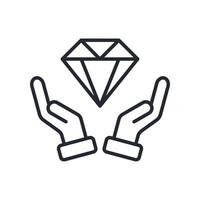 Value Icon Outline Style. Relevant To Product Management vector