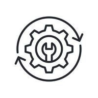 Maintenance Icon Outline Style. Relevant To Tech Support vector