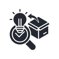 Research Icon Glyph Style. Relevant To Product Management vector