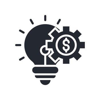 Creativity Icon Glyph Style. Relevant To Business Development vector