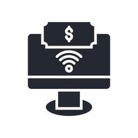 Payment Icon Glyph Style. Relevant To global Finance vector