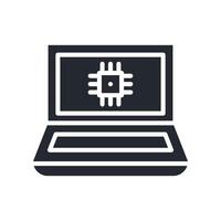Technology Icon Glyph Style. Relevant To Tech Support vector