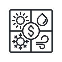 Economic Forecast Icon Outline Style. Relevant To Global Finance vector