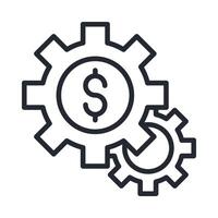 Business Control Icon Outline Style vector
