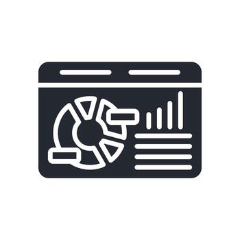 Statistic Icon Glyph Style. Relevant To Business Analytics vector