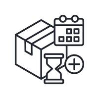 Deadline Icon Outline Style. Relevant To Product Management vector
