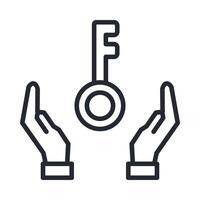 Chance And Access Icon Outline Style vector