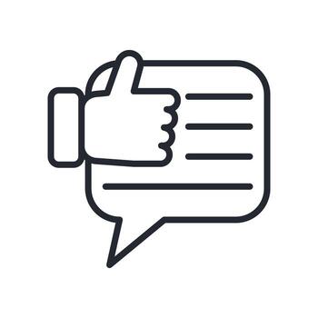 Feedback Icon Outline Style. Relevant To Tech Support vector