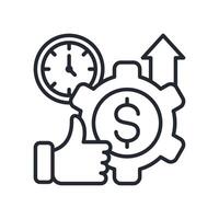Efficiency Icon Outline Style. Relevant To Product Management vector