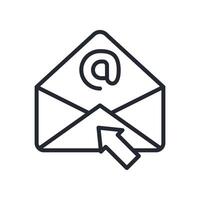 Email Icon Outline Style. Relevant To Tech Support vector