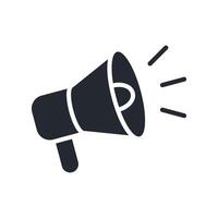 Megaphone Icon Glyph Style. Relevant To Tech Support vector