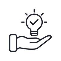 Solution Icon Outline Style. Relevant To Tech Support vector