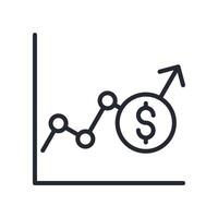 Stock Market Icon Outline Style. Relevant To Global Finance vector