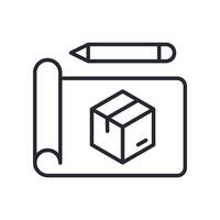 Prototype Icon Outline Style. Relevant To Product Management vector