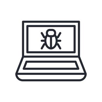 error icono contorno estilo. pertinente a tecnología apoyo vector