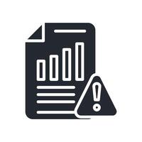 Risk Icon Glyph Style. Relevant To Business Analytics vector