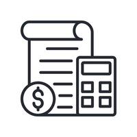 Tax Icon Outline Style. Relevant To Global Finance vector