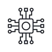 Hardware Icon Outline Style. Relevant To Tech Support vector