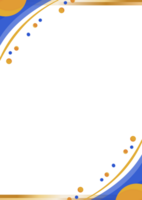 Playful Abstract Blue and Orange Frame with Dots and Circles png
