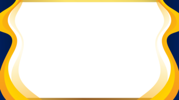 Elegant Gold and Blue Wavy Border Background png