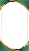 Elegant Green and Gold Abstract Frame with Modern Design png