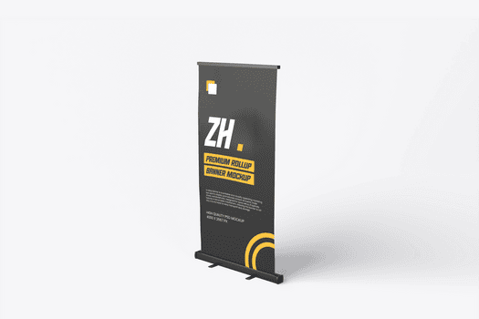 rollup bandiera modello, lato Visualizza per evento Schermo e il branding psd