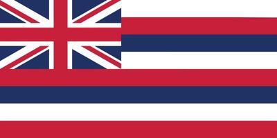 The flag of the state of Hawaii in the USA vector