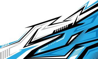 Abstract blue and white graphic design vector