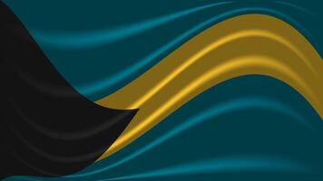 Waving Flag of The Bahamas - National Symbol and Patriotism vector